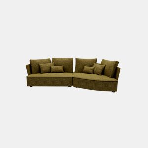Chaise longue LUGANO direita 4 lugares tecido 3 cor verde