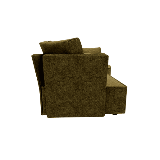 Chaise longue LUGANO direita 4 lugares tecido 3 cor verde