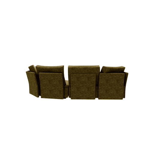 Chaise longue LUGANO direita 4 lugares tecido 3 cor verde