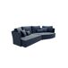 Chaise longue 4 plazas LUGANO tela 3 Chaise longue 4 plazas LUGANO tela 3 Azul