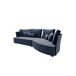 Chaise longue 4 plazas LUGANO tela 3 Chaise longue 4 plazas LUGANO tela 3 Azul