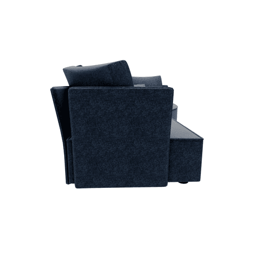 Chaise longue LUGANO direita 4 lugares tecido 3 cor azul