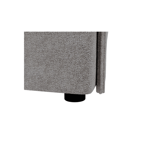 Chaise longue LUGANO direita 4 lugares tecido 3 cor cinza claro