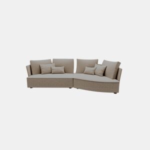 Chaise longue LUGANO direita 4 lugares tecido 3 cor cinza