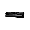 Chaise longue LUGANO direita 4 lugares tecido 3 cor antracite
