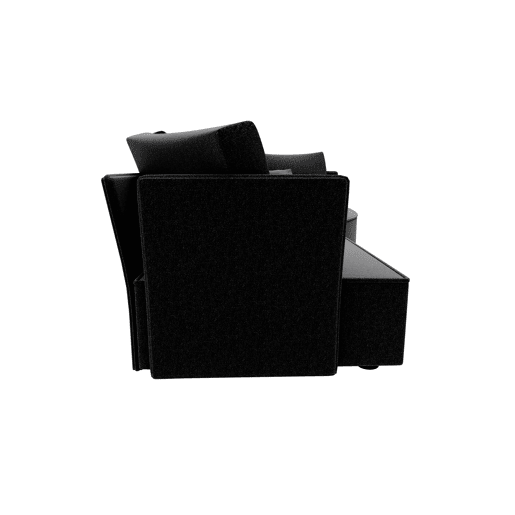 Chaise longue LUGANO direita 4 lugares tecido 3 cor antracite