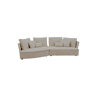 Chaise longue LUGANO esquerda 4 lugares tecido 1 cor vison