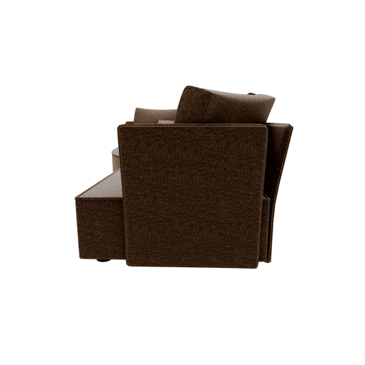 Chaise longue LUGANO esquerda 4 lugares tecido 1 cor castanho Chaise longue LUGANO esquerda 4 lugares tecido 1 cor castanho
