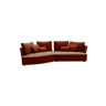 Chaise longue LUGANO esquerda 4 lugares tecido 1 cor terracota
