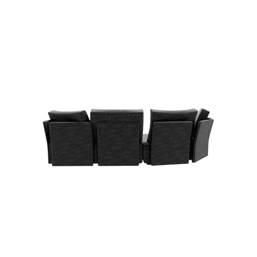 Chaise longue LUGANO esquerda 4 lugares tecido 1 cor verde