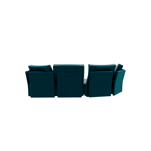 Chaise longue LUGANO esquerda 4 lugares tecido 1 cor azul turquesa Chaise longue LUGANO esquerda 4 lugares tecido 1 cor azul turquesa
