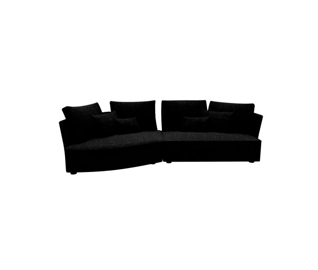 Chaise longue izquierda 4 plazas lugano tela 1 color antracita