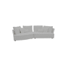 Chaise longue LUGANO esquerda 4 lugares tecido 2 cor branco