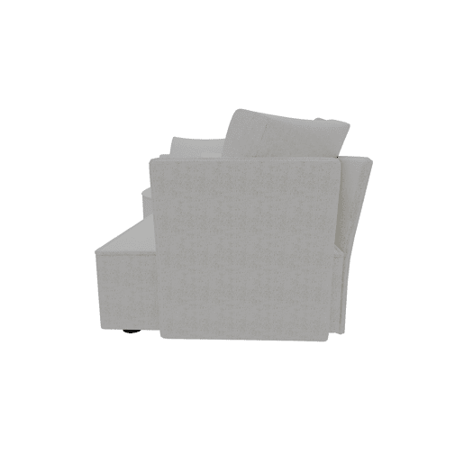 Chaise longue LUGANO esquerda 4 lugares tecido 2 cor branco