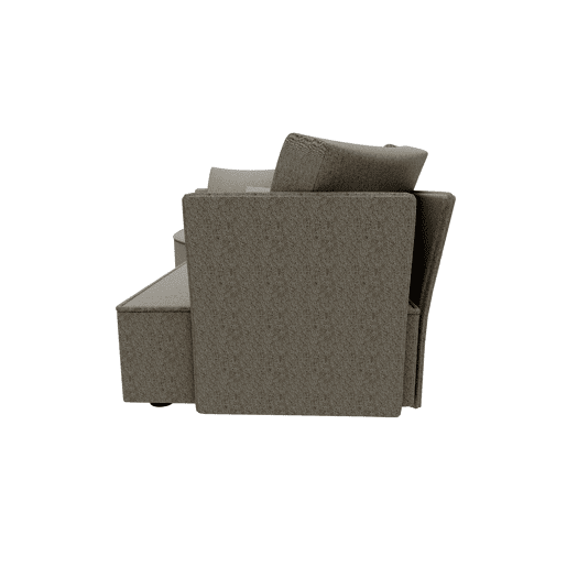 Chaise longue LUGANO esquerda 4 lugares tecido 2 cor bege