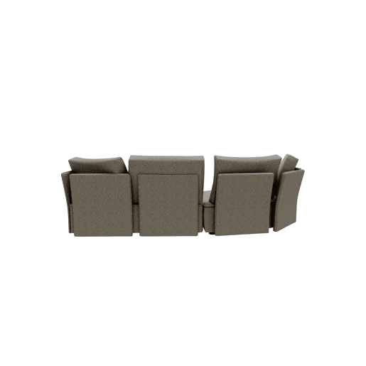 Chaise longue LUGANO esquerda 4 lugares tecido 2 cor bege