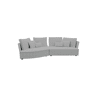 Chaise longue LUGANO esquerda 4 lugares tecido 2 cor vison