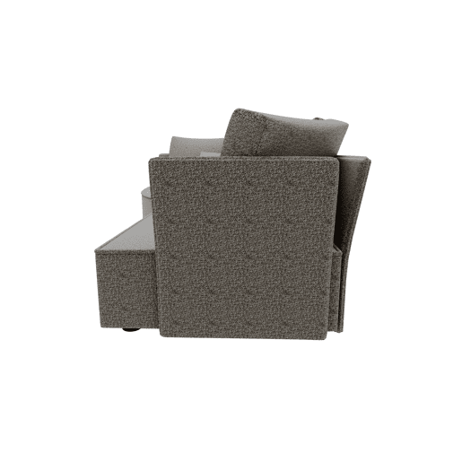 Chaise longue LUGANO esquerda 4 lugares tecido 2 cor castanho