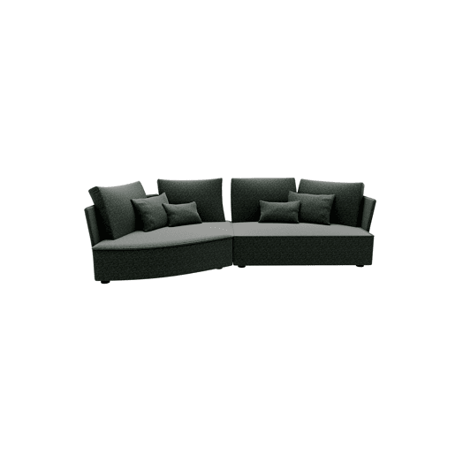 Chaise longue LUGANO esquerda 4 lugares tecido 2 cor verde Chaise longue LUGANO esquerda 4 lugares tecido 2 cor verde