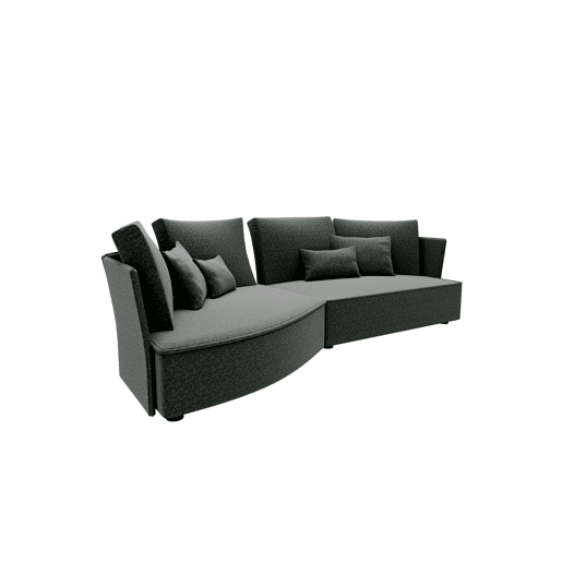 Chaise longue LUGANO esquerda 4 lugares tecido 2 cor verde Chaise longue LUGANO esquerda 4 lugares tecido 2 cor verde