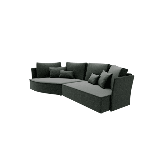 Chaise longue LUGANO esquerda 4 lugares tecido 2 cor verde Chaise longue LUGANO esquerda 4 lugares tecido 2 cor verde