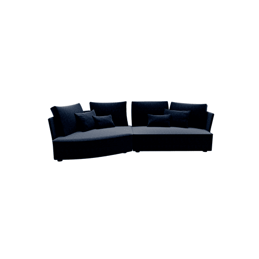 Chaise longue LUGANO esquerda 4 lugares tecido 2 cor azul Chaise longue LUGANO esquerda 4 lugares tecido 2 cor azul