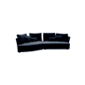 Chaise longue LUGANO esquerda 4 lugares tecido 2 cor azul