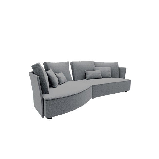 Chaise longue LUGANO esquerda 4 lugares tecido 2 cor cinza Chaise longue LUGANO esquerda 4 lugares tecido 2 cor cinza