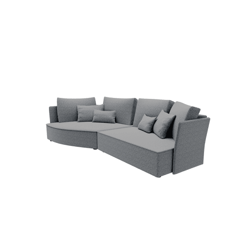 Chaise longue LUGANO esquerda 4 lugares tecido 2 cor cinza Chaise longue LUGANO esquerda 4 lugares tecido 2 cor cinza