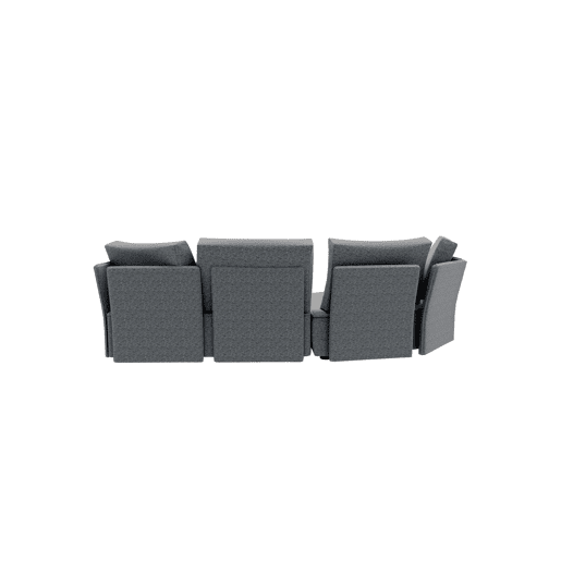 Chaise longue LUGANO esquerda 4 lugares tecido 2 cor cinza Chaise longue LUGANO esquerda 4 lugares tecido 2 cor cinza