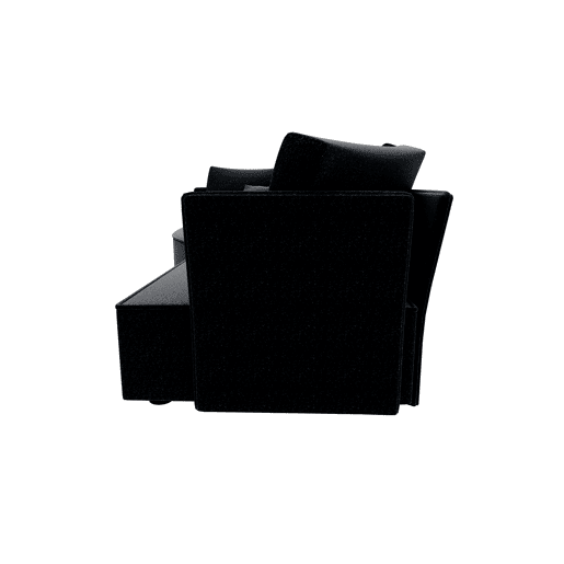 Chaise longue LUGANO esquerda 4 lugares tecido 2 cor preto Chaise longue LUGANO esquerda 4 lugares tecido 2 cor preto