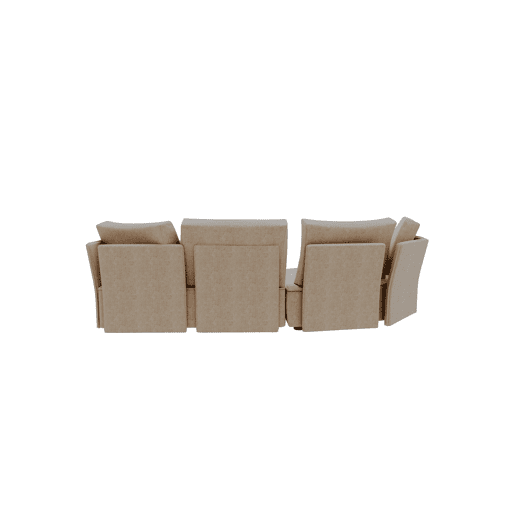 Chaise longue LUGANO esquerda 4 lugares tecido 3 cor bege