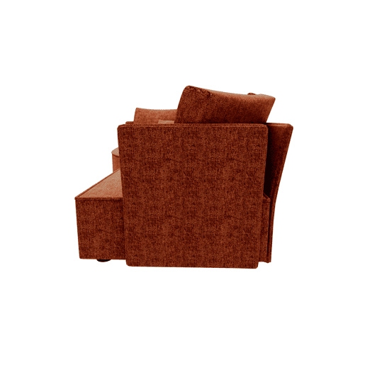 Chaise longue LUGANO esquerda 4 lugares tecido 3 cor terracota
