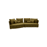 Chaise longue LUGANO esquerda 4 lugares tecido 3 cor verde
