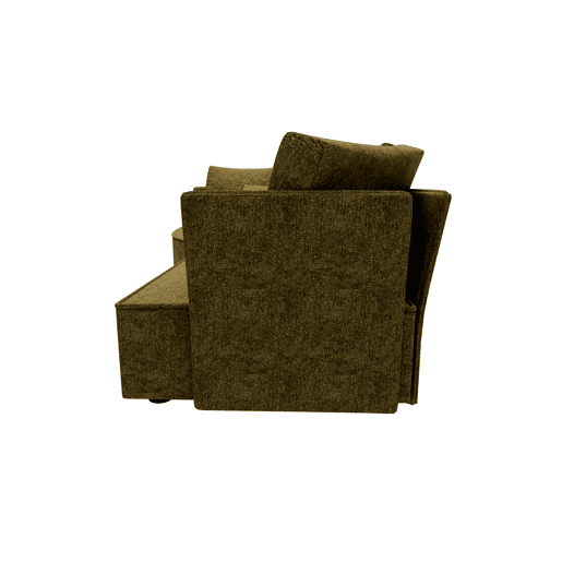 Chaise longue LUGANO esquerda 4 lugares tecido 3 cor verde