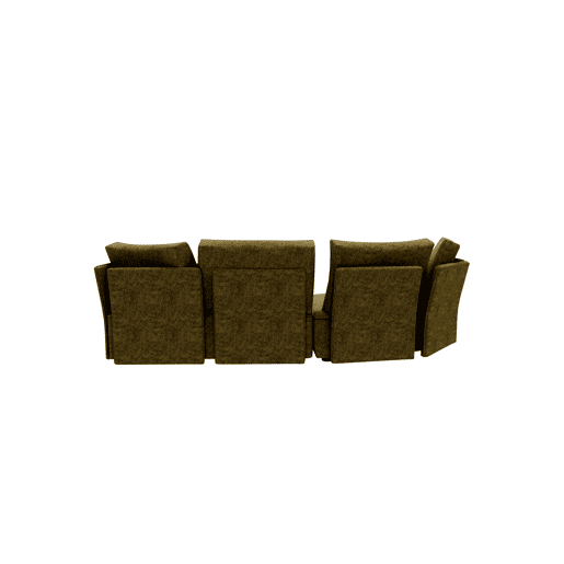 Chaise longue LUGANO esquerda 4 lugares tecido 3 cor verde