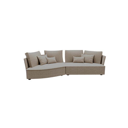 Chaise longue LUGANO esquerda 4 lugares tecido 3 cor cinza Chaise longue LUGANO esquerda 4 lugares tecido 3 cor cinza