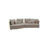Chaise longue LUGANO esquerda 4 lugares tecido 3 cor cinza