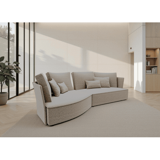 Chaise longue LUGANO esquerda 4 lugares tecido 3 cor cinza Chaise longue LUGANO esquerda 4 lugares tecido 3 cor cinza