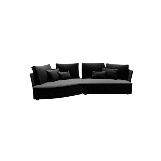 Chaise longue LUGANO esquerda 4 lugares tecido 3 cor antracite Chaise longue LUGANO esquerda 4 lugares tecido 3 cor antracite