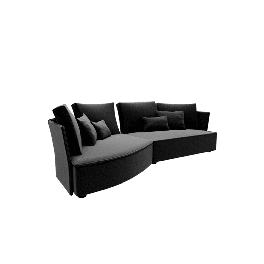 Chaise longue LUGANO esquerda 4 lugares tecido 3 cor antracite Chaise longue LUGANO esquerda 4 lugares tecido 3 cor antracite