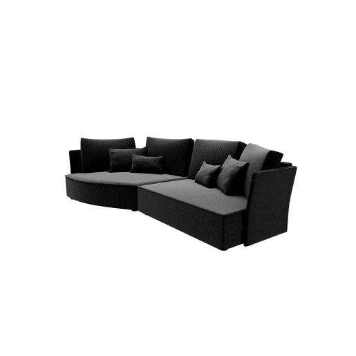 Chaise longue LUGANO esquerda 4 lugares tecido 3 cor antracite Chaise longue LUGANO esquerda 4 lugares tecido 3 cor antracite