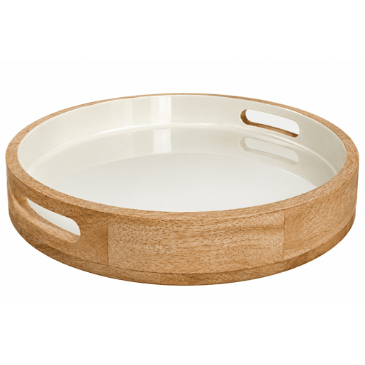 Bandeja redonda BONNIE madeira 5x35x35cm
