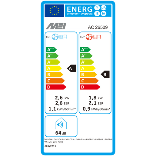 Ar condicionado portátil MEI AC 26509H 9.000 BTU