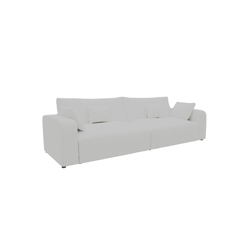 Sofá VERONA de 4 lugares em tecido 2 cor branco Sofá VERONA de 4 lugares em tecido 2 cor branco