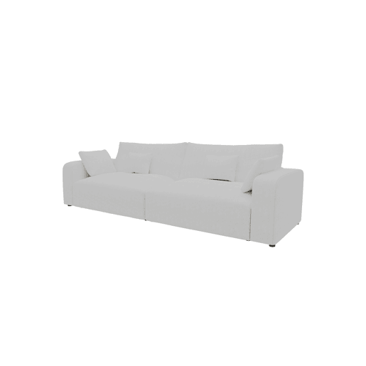 Sofá VERONA de 4 lugares em tecido 2 cor branco Sofá VERONA de 4 lugares em tecido 2 cor branco