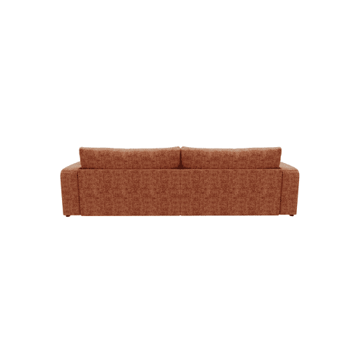 Sofá VERONA de 4 lugares em tecido 3 cor terracota