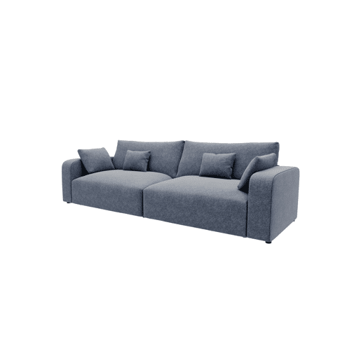 Sofá VERONA de 4 lugares em tecido 3 cor azul