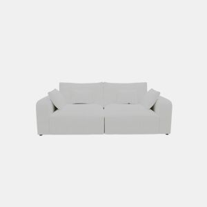 Sofá VERONA de 3 lugares em L tecido 2 cor branco