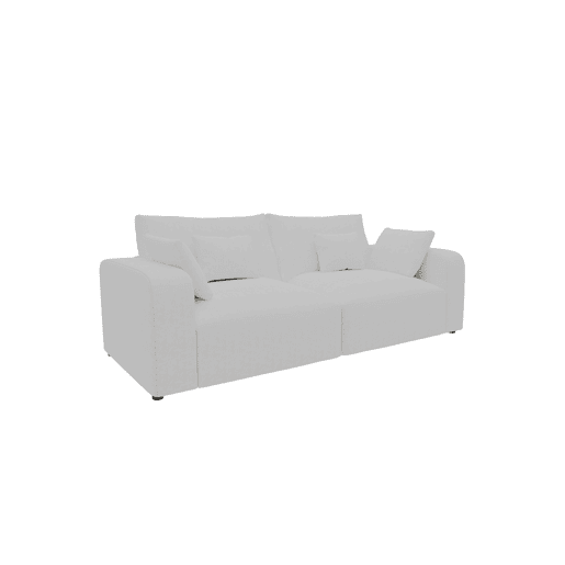 Sofá VERONA de 3 lugares em L tecido 2 cor branco